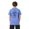 Quiksilver - T-shirt QS Surf Lockup pour garçon de 8 à 16 ans en bleu tuba 