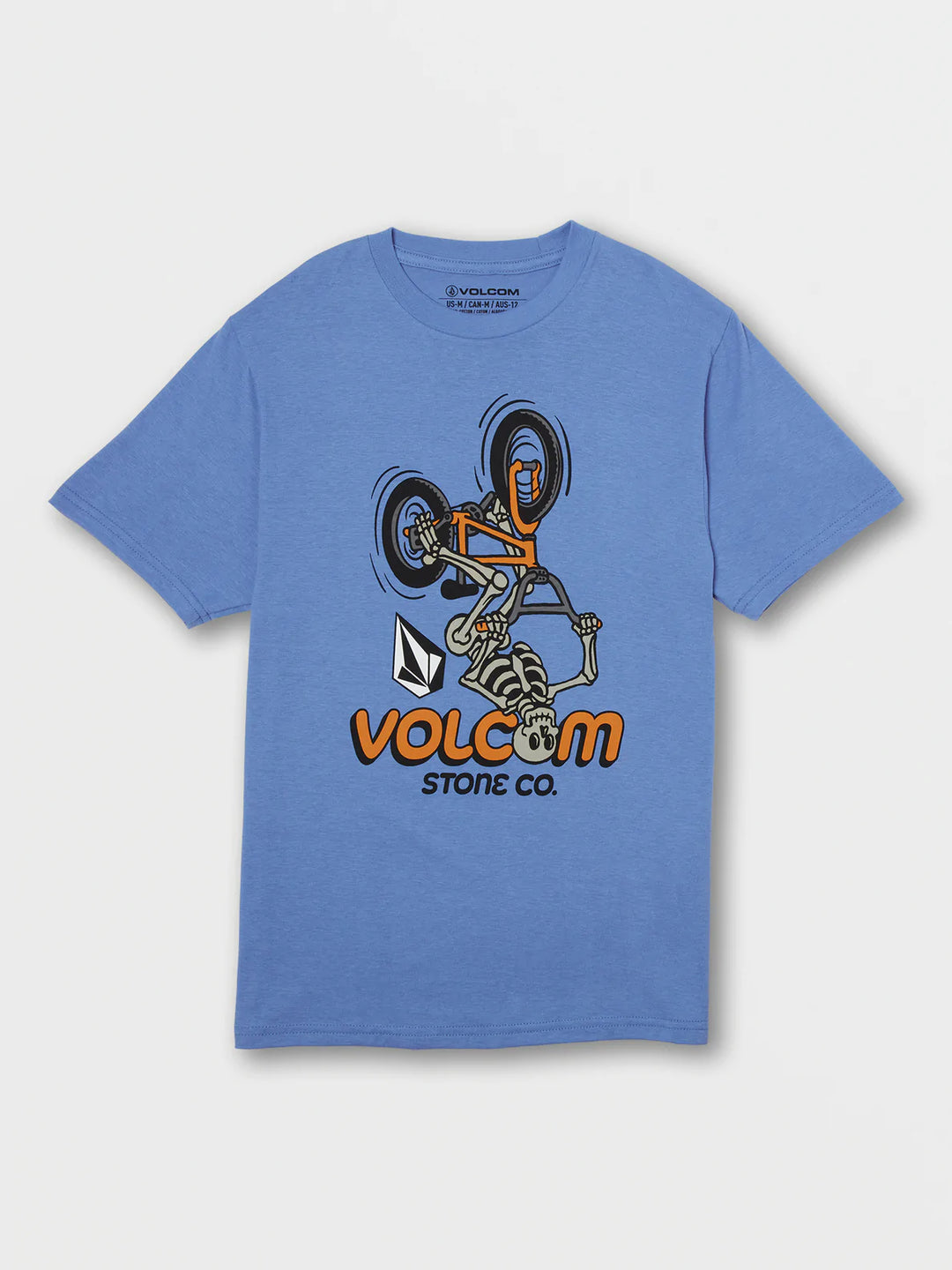 Volcom Big Boys Skele Flip Short Sleeve Tee in Marina Blue